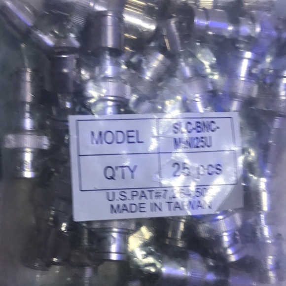 SLC-BNC-MINI25U bag 25 compression BNC Mini connector radio antenna Wi-Fi ham - Picture 4 of 6